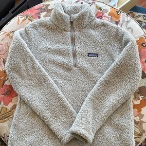 Patagonia Light Gray Sherpa Fleece Jacket